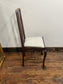 4 Antique Solid Oak Georgian Queen Anne Dining Chairs/ 100 years old