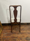 4 Antique Solid Oak Georgian Queen Anne Dining Chairs/ 100 years old