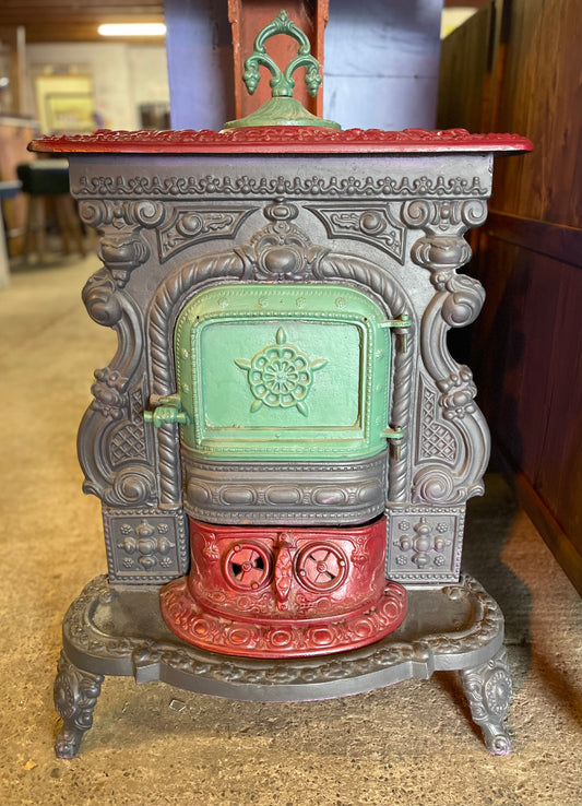 Beautiful ornate cast iron log burner