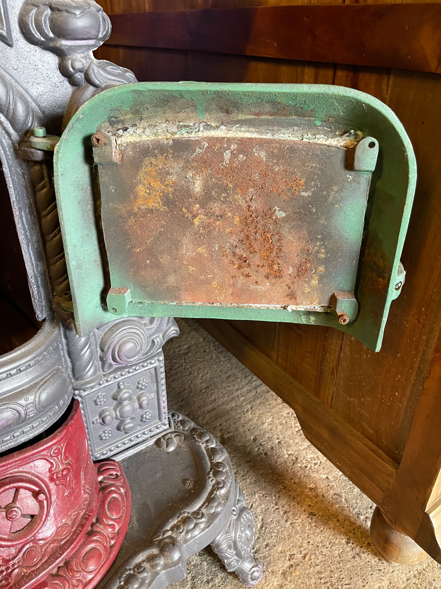 Beautiful ornate cast iron log burner