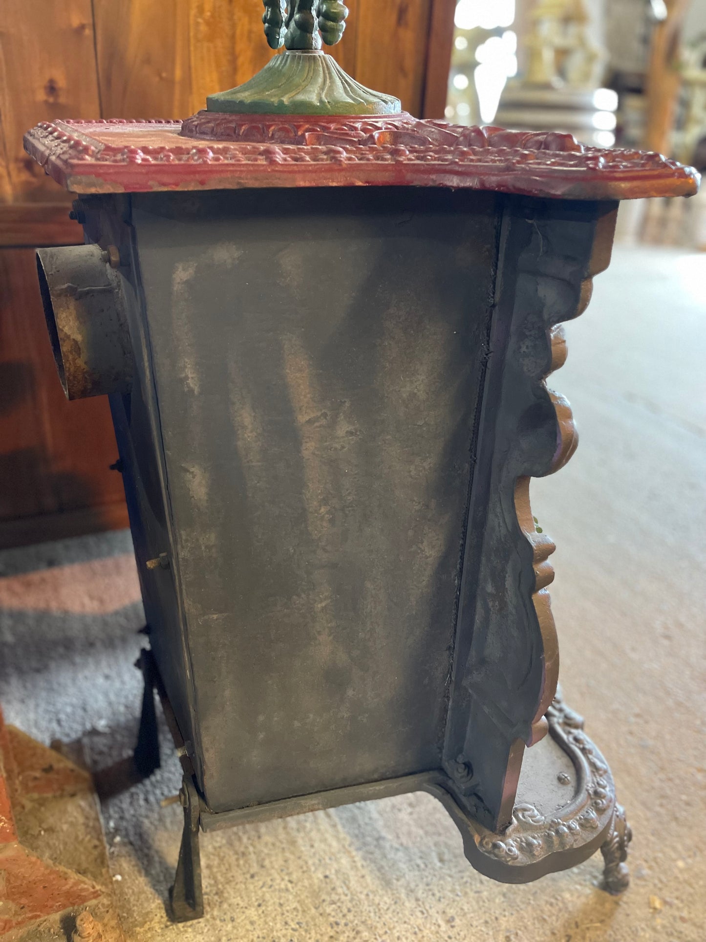Beautiful ornate cast iron log burner