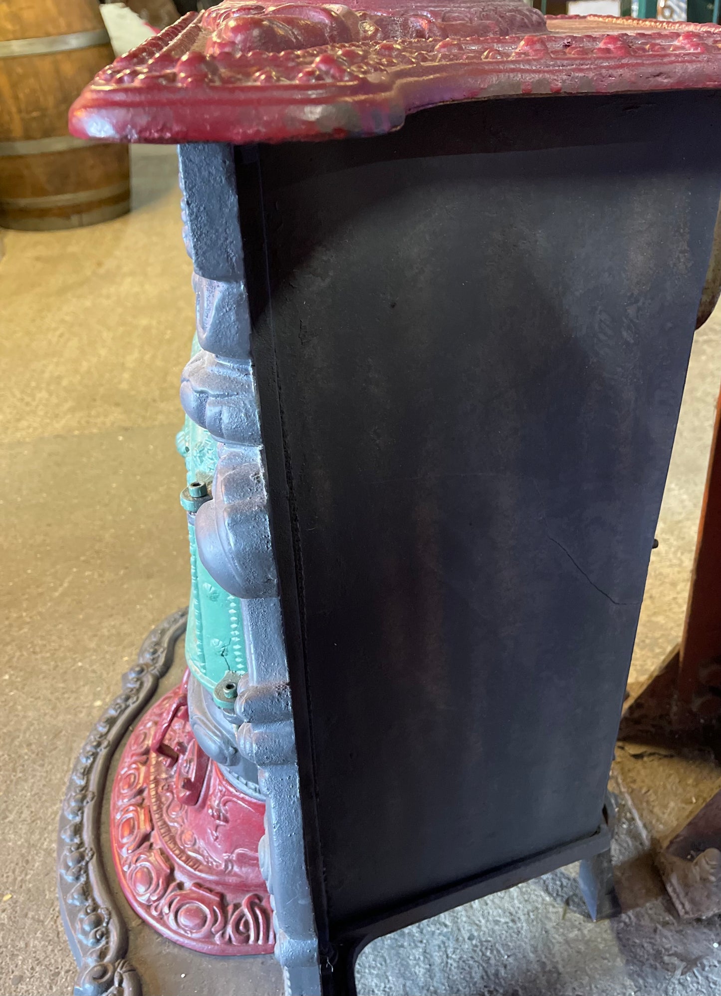 Beautiful ornate cast iron log burner