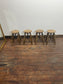 Set of 4 Rustic Industrial Swivel Bar Stools Height Adjustable Wooden Metal
