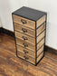 Industrial Style 6 Drawer Storage Unit – Wooden Drawers & Black Metal Frame