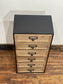Industrial Style 6 Drawer Storage Unit – Wooden Drawers & Black Metal Frame