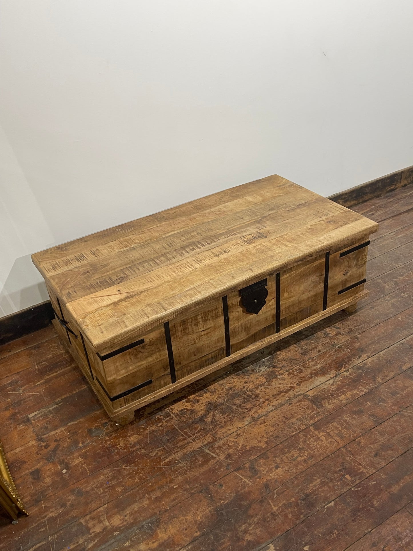 Rustic Wooden Storage Box Chest Decorative Blanket Toy Trunk Farmhouse Decor