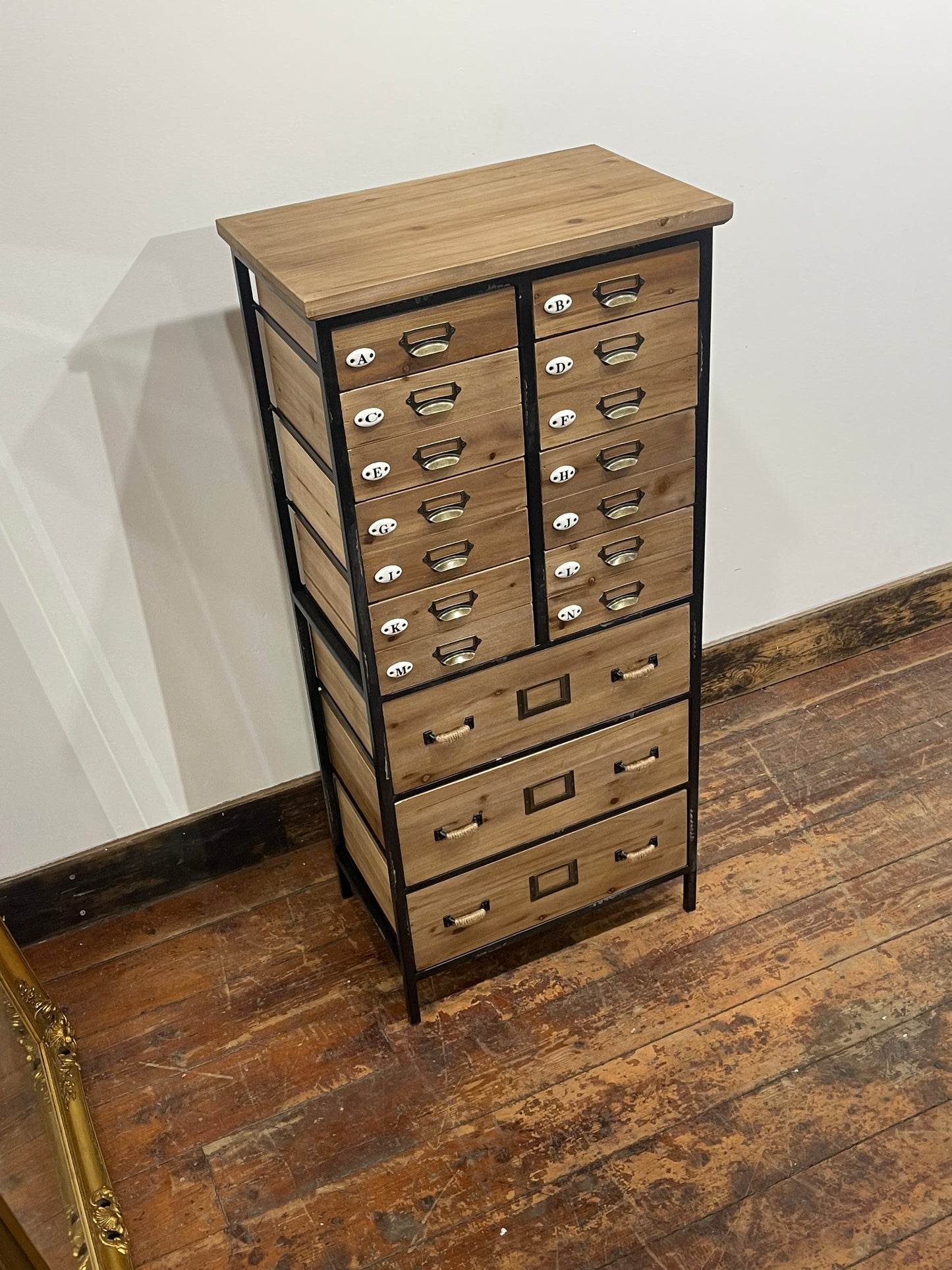 Vintage Style 17 Drawer Storage Cabinet Apothecary Unit
