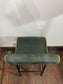 Set of 9 Green Bar Stools/Upholstered Seats/Black Metal Legs