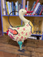 Hand painted metal duck watering can