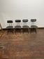 One Of A Kind Custom Built Industrial Rotating Adjustable Chairs - Set Of 4