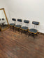 One Of A Kind Custom Built Industrial Rotating Adjustable Chairs - Set Of 4