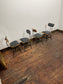 One Of A Kind Custom Built Industrial Rotating Adjustable Chairs - Set Of 4
