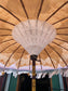 Handmade Bali Sun Parasol / White and Gold (Base not included)