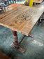 Pair of Rustic Brewery High Poseur Tables – Wooden Pub / Bar Tables