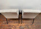 Pair of off-white / light grey textured fabric chairs
