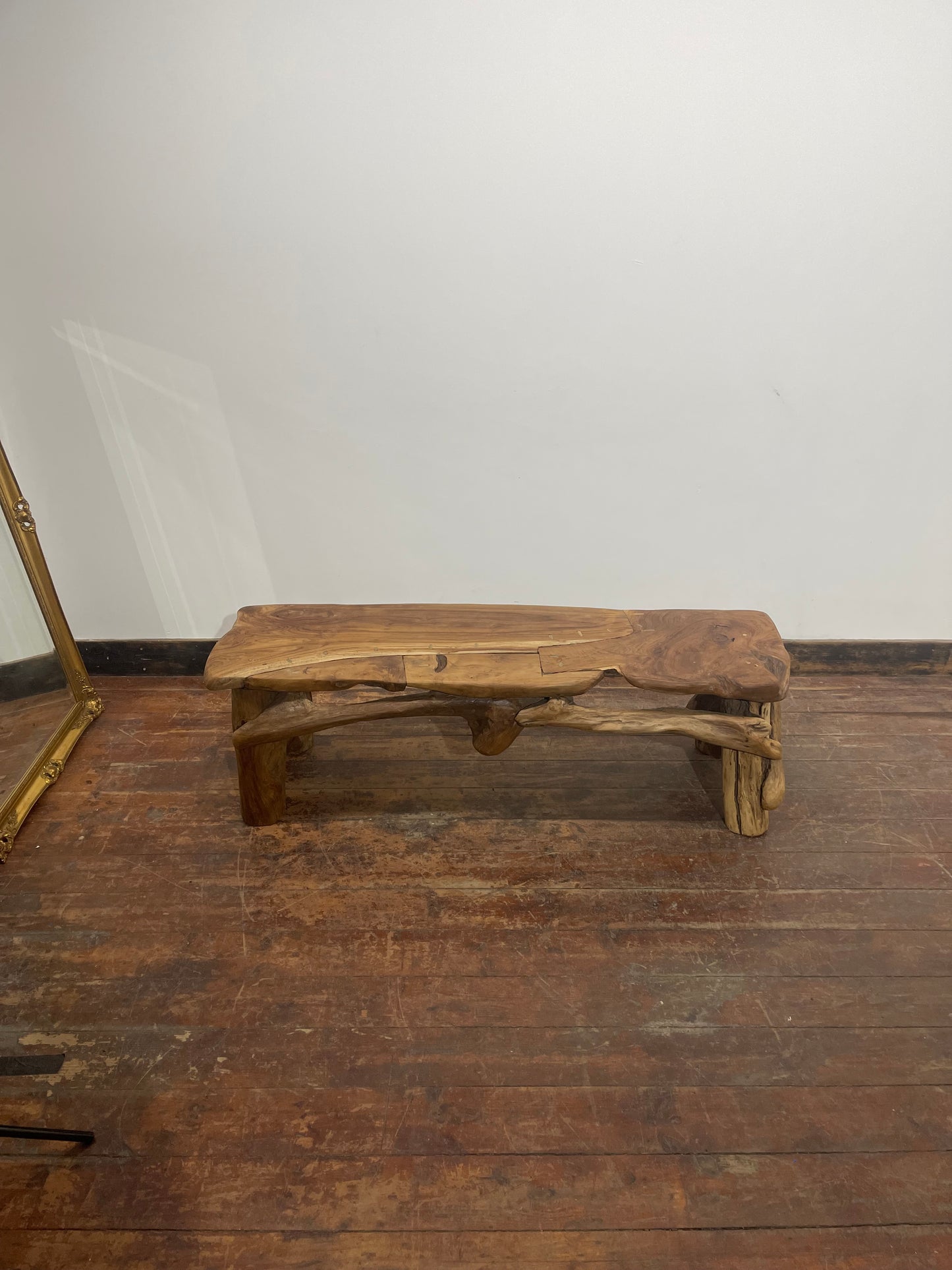 Natural Rootwood Bench – One of a Kind – Solid Wood