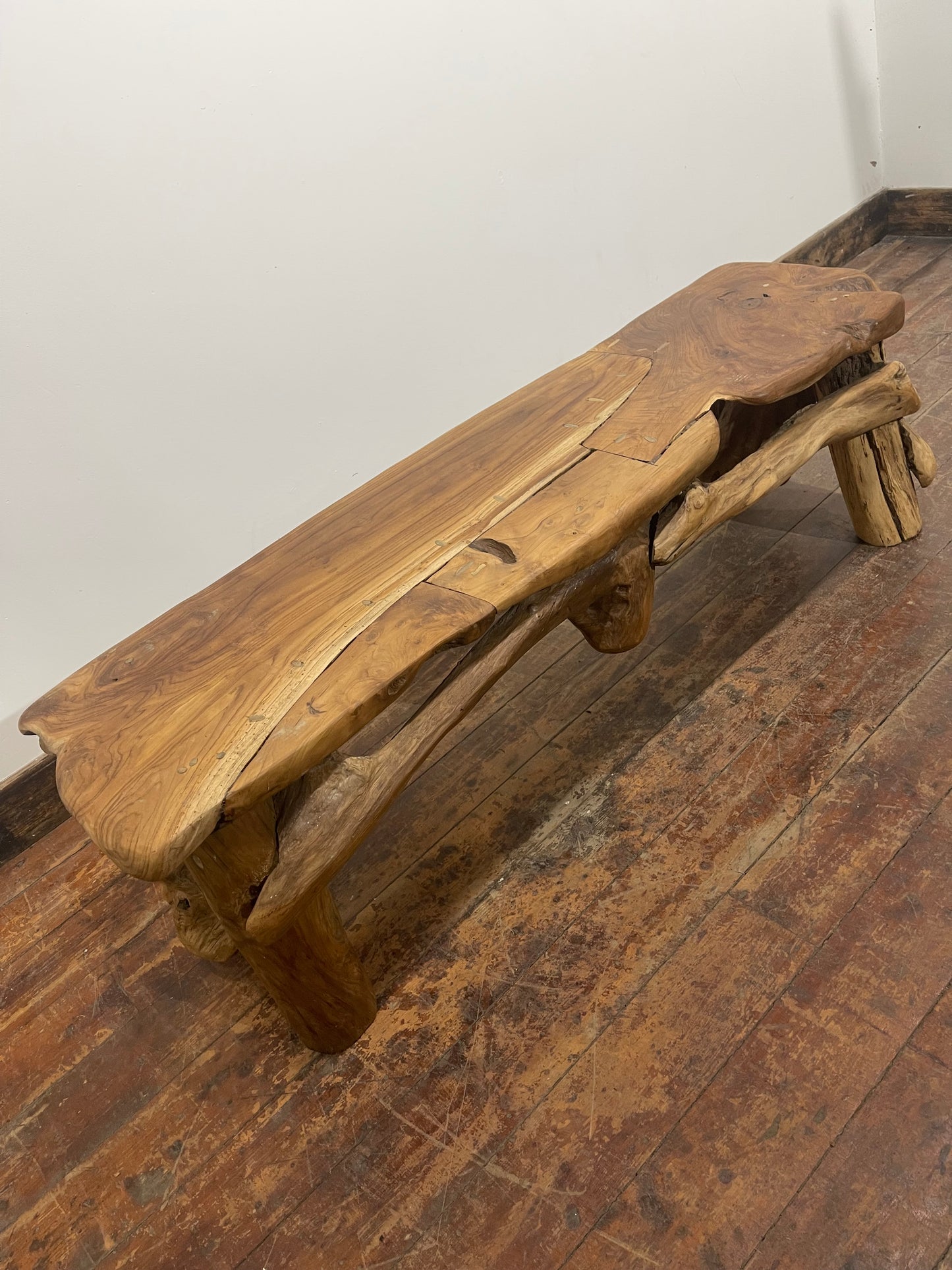 Natural Rootwood Bench – One of a Kind – Solid Wood