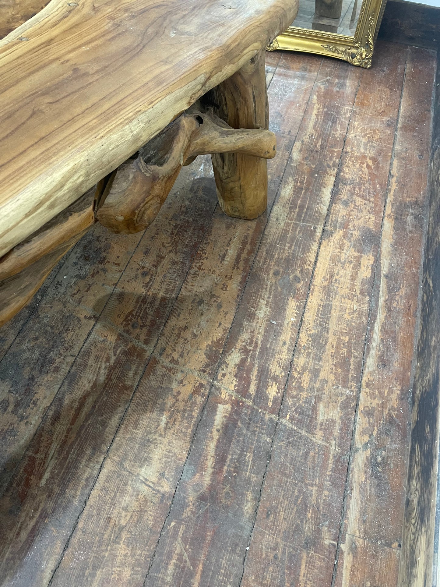 Natural Rootwood Bench – One of a Kind – Solid Wood
