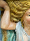 Hand painted funfair circus Mermaid sculpture with vintage sign