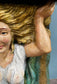 Hand painted funfair circus Mermaid sculpture with vintage sign