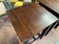 Pair of solid wood square poseur tables