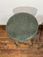 Set of 4 Real Leather Bar Stools – Green Leather & Wooden Legs