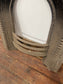 Antique Cast Iron Fireplace Surround & Grate Victorian Arched Fire Basket
