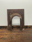 Antique Cast Iron Fireplace Surround & Grate Victorian Arched Fire Basket