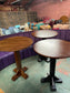 Set of 3 High Poseur Tables – Solid Wooden Tops – Pub Bar Restaurant Furniture