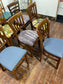Set of 10 Traditional Wooden Dining Chairs – Brand New Seat Pads