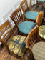 Set of 10 Traditional Wooden Dining Chairs – Brand New Seat Pads
