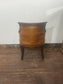 Tan Leather Armchair Traditional Carver Chair Dark Wood Studded Lounge Chair