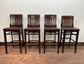 Set of 4 traditional wooden pub bar stools