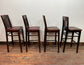 Set of 4 traditional wooden pub bar stools