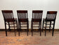 Set of 4 traditional wooden pub bar stools