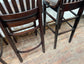 Set of 4 traditional wooden pub bar stools