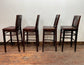 Set of 4 traditional wooden pub bar stools
