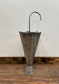 Silver metal umbrella stand