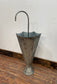 Silver metal umbrella stand