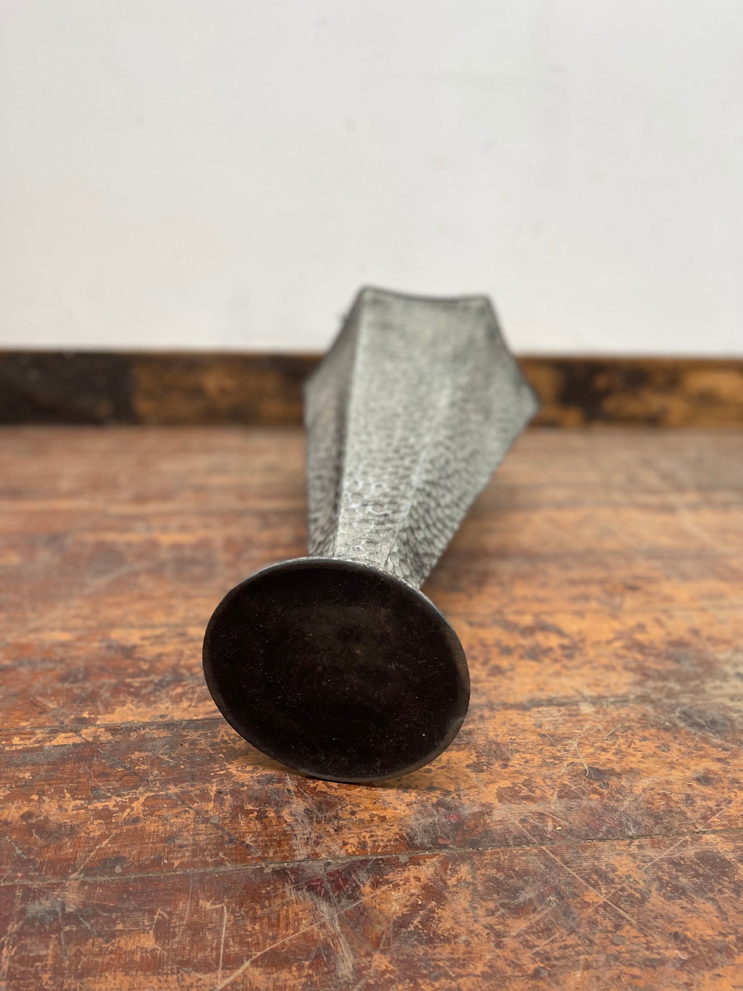 Silver metal umbrella stand