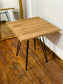 Solid Wood 2 Seater Dining Table Black Hairpin Legs Café Restaurant Table