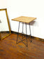 Solid Wood High Poseur Table Bar Height Café Pub Restaurant Black Metal Base