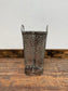 Silver metal wellington boot umbrella stand