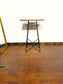 Solid Wood High Poseur Table Bar Height Café Pub Restaurant Black Metal Base