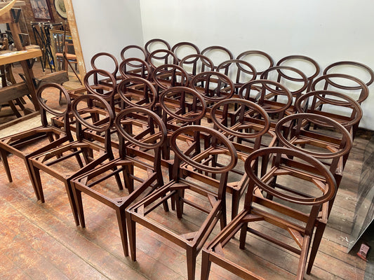 Set of 24 Wooden Spoonback Dining Chair Frames / No Seats or Upholstery