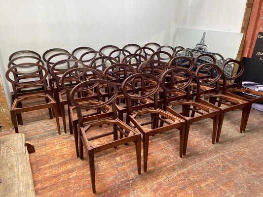 Set of 24 Wooden Spoonback Dining Chair Frames / No Seats or Upholstery
