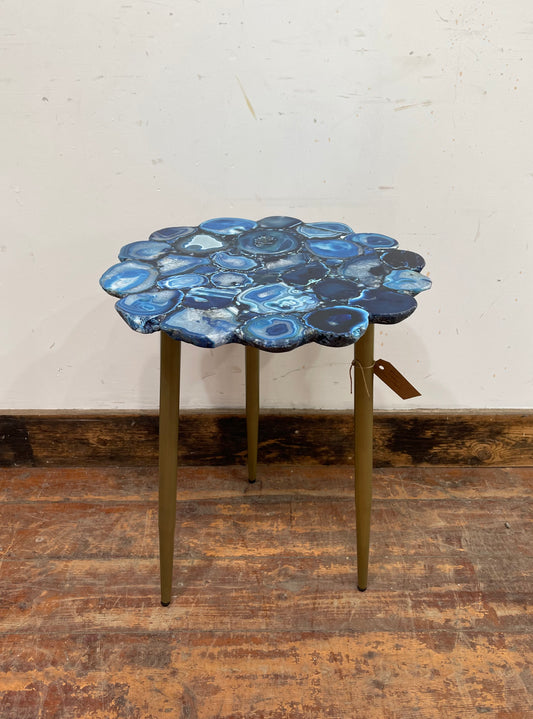 Blue agate side / end table