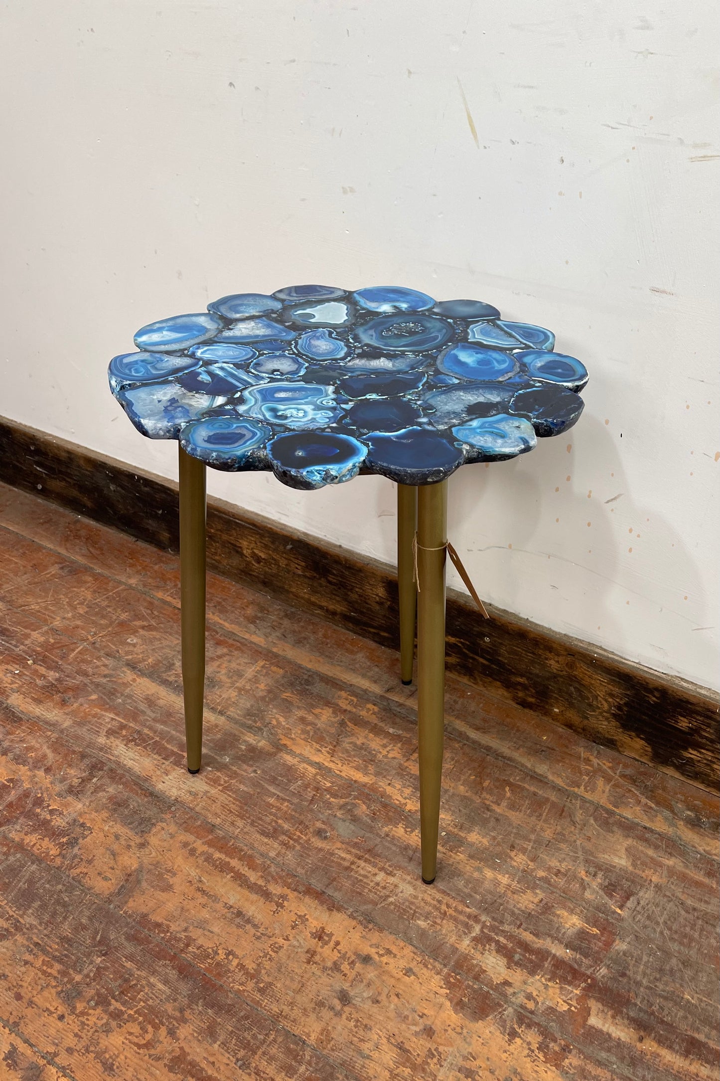Blue agate side / end table