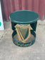Irish Harp Side Table Irish Celtic Metal Occasional Green Gold Pub Bar Decor