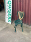 Irish Harp Cast Iron Chair Celtic Style Ornate Metal Pub Chair